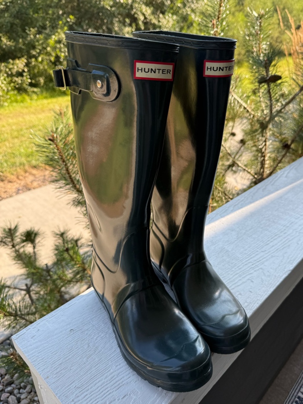 Hunter Shoes | Hunter Rain Boots Green Galvan